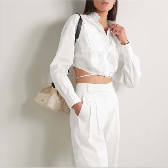 A.L.C. Corbin Wrapeffect Crop Top - Picture 1 of 8